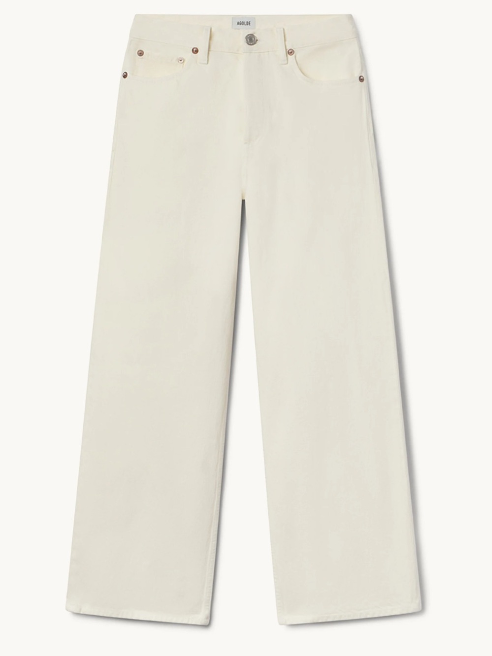 NWOT AGOLDE 90âs pinch cream ecru Wide Leg Jeans size 30